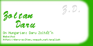 zoltan daru business card